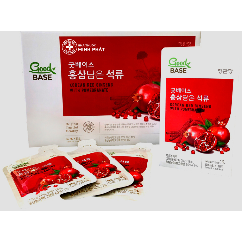 Nước Hồng Sâm KGC Good Base Lựu Đỏ 10ml x 30 Gói